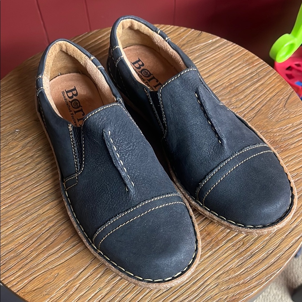 Born Nampa loafers Women black Leather Slip-On Shoes